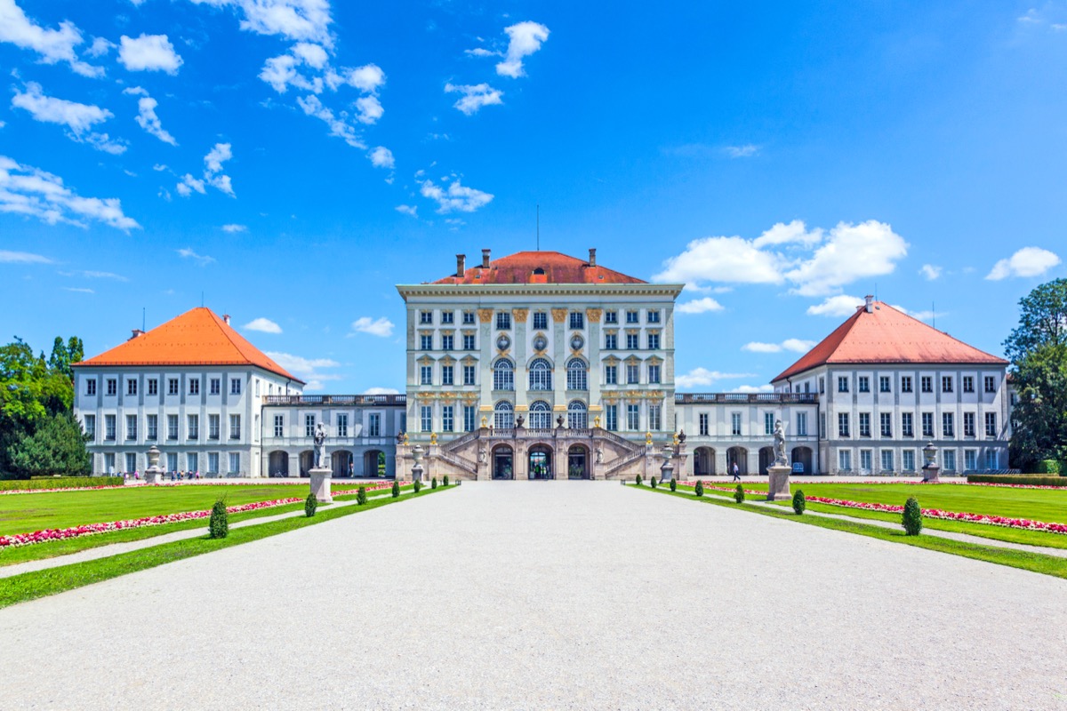 Front view of Nymphenburg Palace